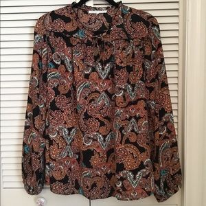 Violet + Claire Paisley Print Top
